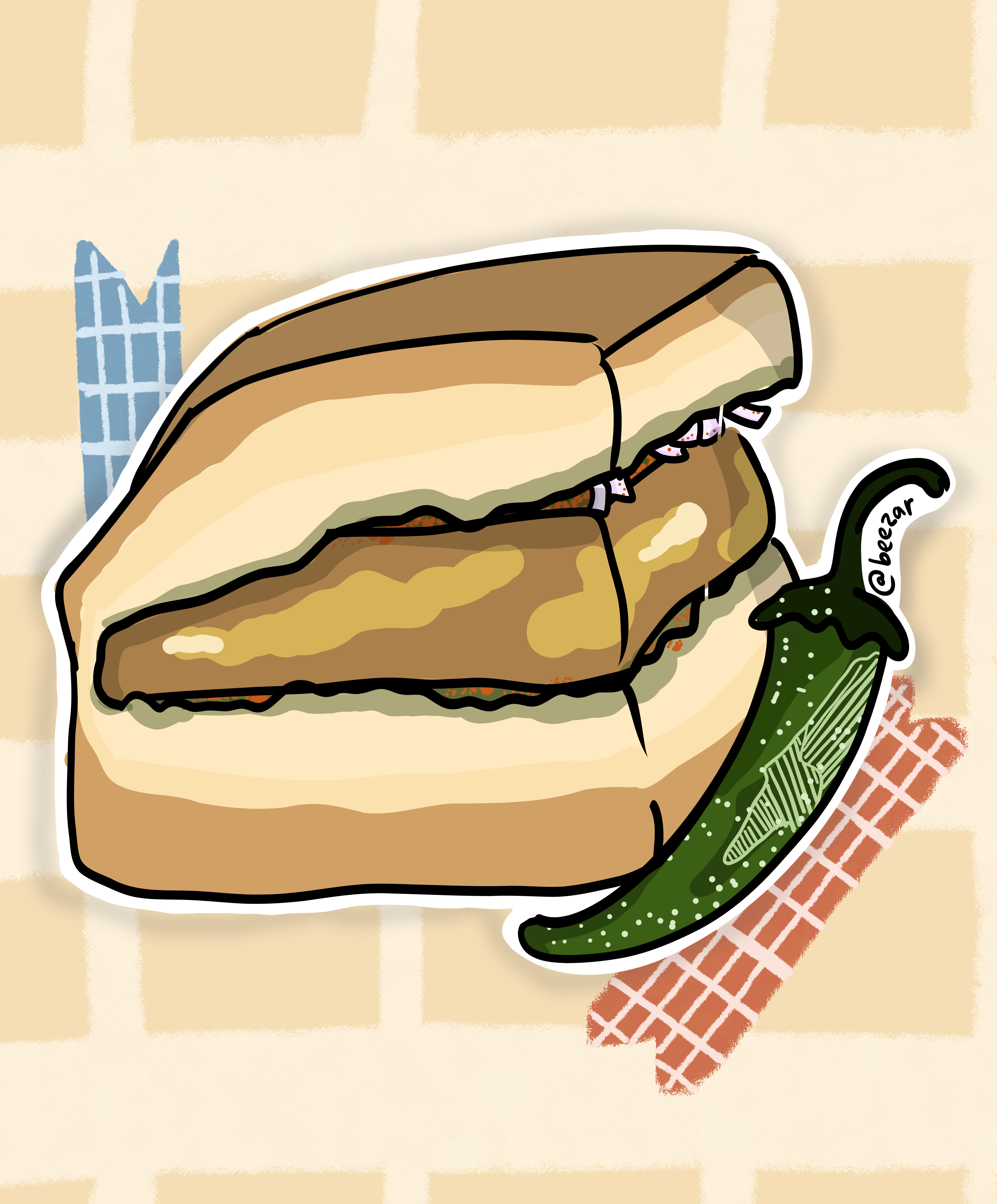 Vada Pav – Laminated Sticker