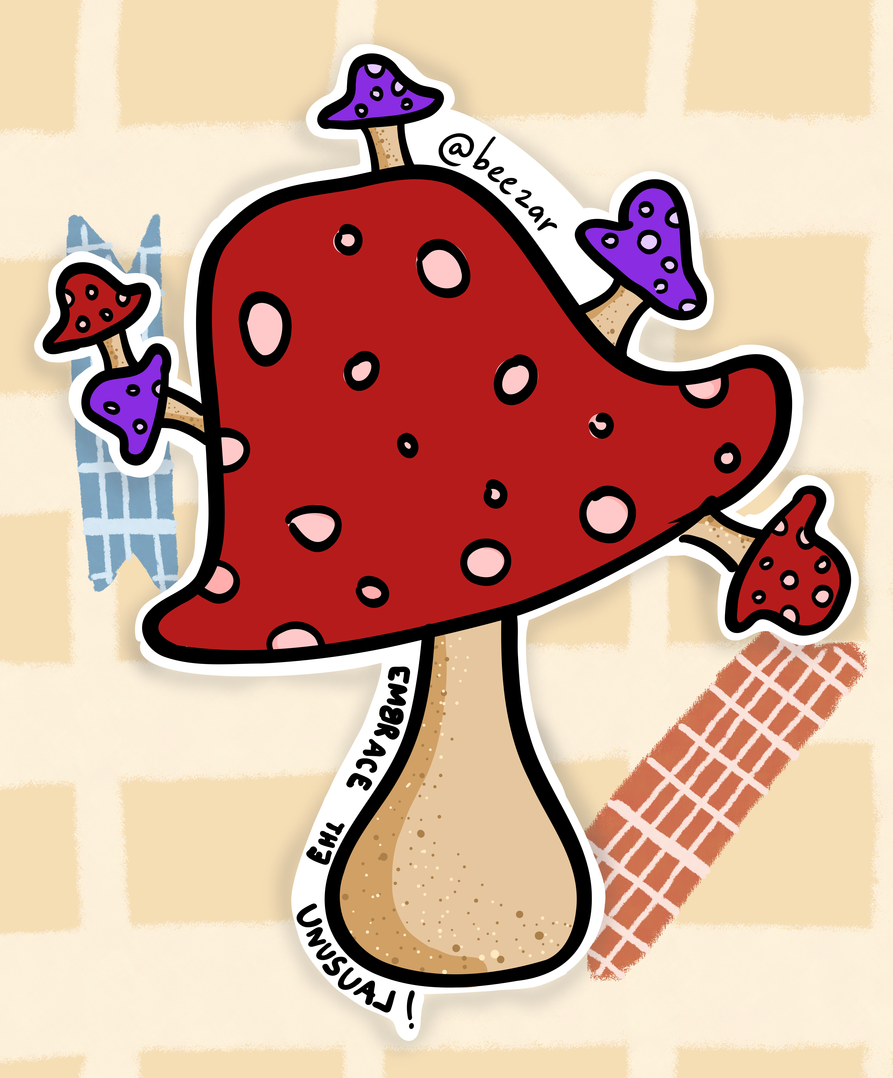 Mushroom – Laminated Sticker
