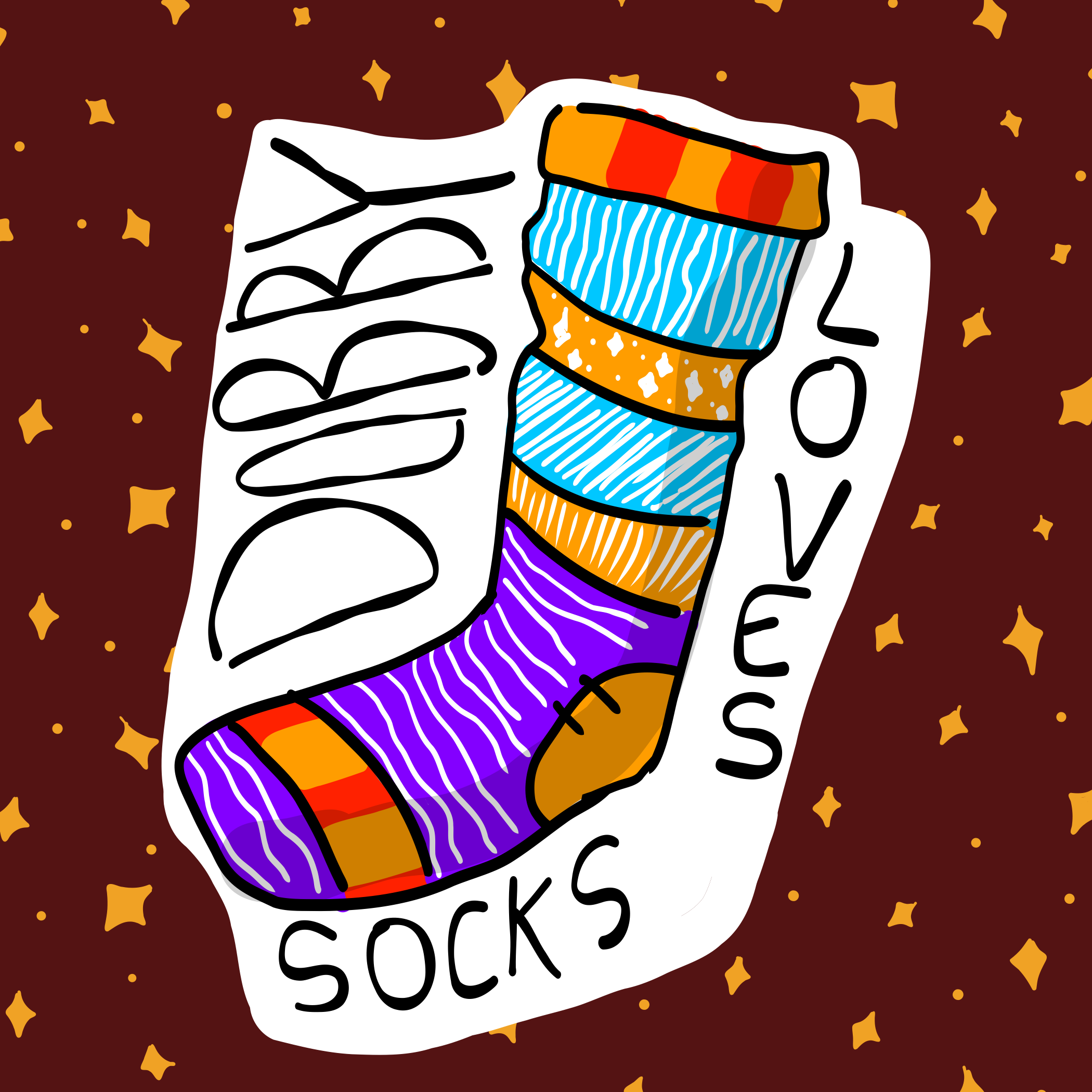 Dobby Loves Socks – Laminated Sticker