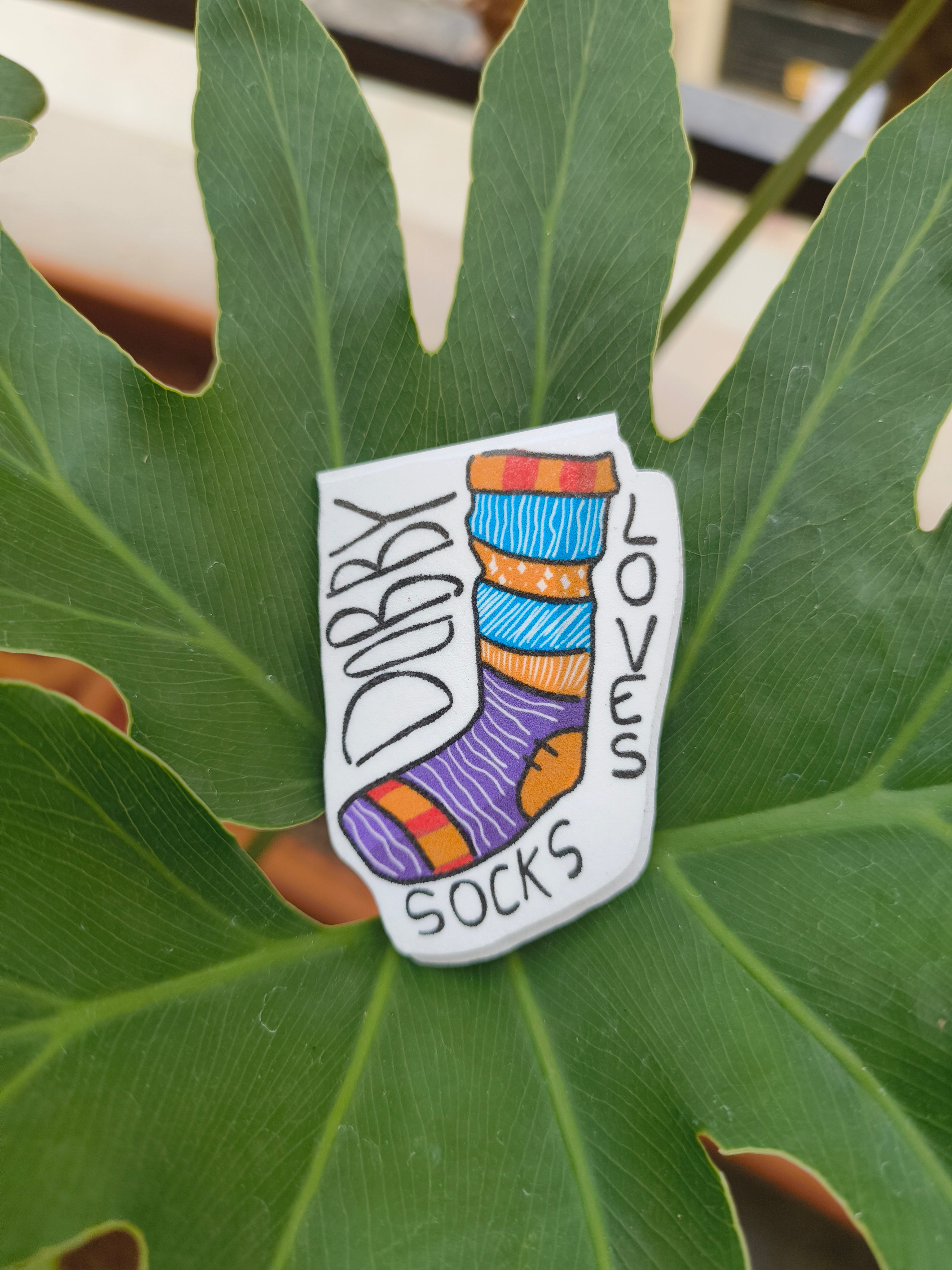 Dobby Loves Socks - Magnetic Bookmark